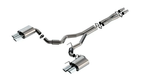 Borla 2024 Ford Mustang GT 5.0L V8 3 in ATAK Catback Non-Active Exhaust- Chrome Quad Tip thumbnail 4