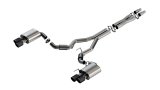 Borla 2024 Ford Mustang GT 5.0L V8 3 in S-Type Catback Non-Active Exhaust- Carbon Fiber Quad Tip thumbnail 1