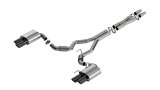 Borla 2024 Ford Mustang GT 5.0L V8 3 in S-Type Catback Non-Active Exhaust- Black Chrome Quad Tip thumbnail 1