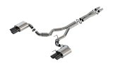Borla 2024 Ford Mustang GT 5.0L V8 3 in S-Type Catback Non-Active Exhaust- Black Chrome Quad Tip thumbnail 4