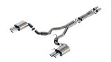 Borla 2024 Ford Mustang GT 5.0L V8 3 in S-Type Catback Non-Active Exhaust- Chrome Quad Tip thumbnail 1