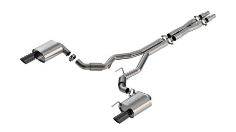 Borla 2024 Ford Mustang GT 5.0L V8 w/o Active Exhaust S-Type Cat-Back Exhaust System - Black Chrome thumbnail 1