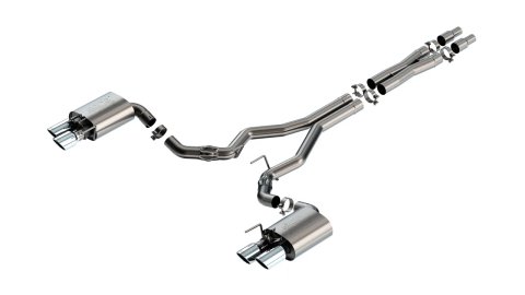 Borla 2024 Ford Mustang GT 5.0L V8 w/ Active Exhaust ATAK Cat-Back Exhaust System - Black Chrome thumbnail 6