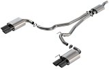 Borla 2024 Ford Mustang 2.3L Ecoboost S-Type Black Chrome Catback Exhaust w/ Quad Tips - Non-Active thumbnail 1