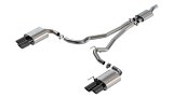 Borla 2024 Ford Mustang 2.3L Ecoboost S-Type Black Chrome Catback Exhaust w/ Quad Tips - Non-Active thumbnail 2