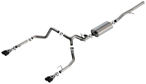 Borla 2024 Chevy Silverado 1500 6.2L V8 Touring Catback Exhaust w/ Simulator - Black Chrome thumbnail 4
