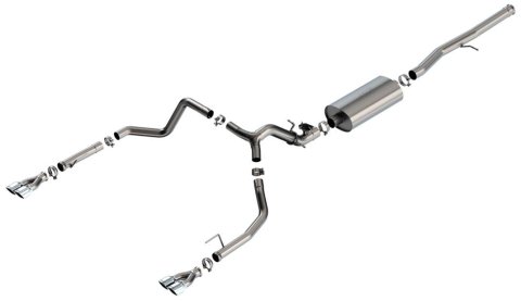 Borla 2024 Chevy Silverado 1500 6.2L V8 Touring Catback Exhaust w/ Simulator - Chrome