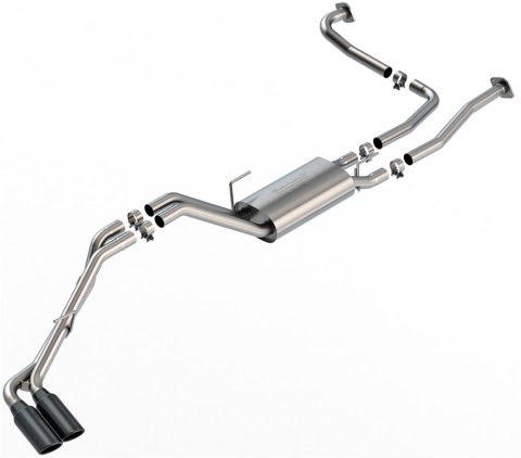 Borla 22-24 Nissan Frontier S-Type Cat Back System - Black Chrome thumbnail 1
