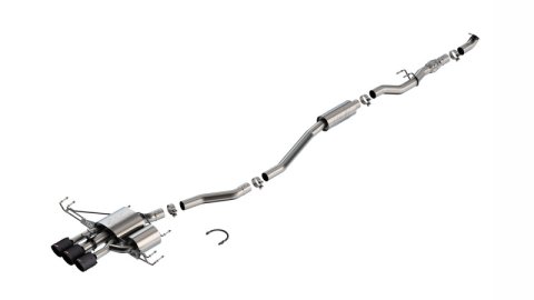Borla 2024 Acura Integra Type S ATAK Cat Back Exhaust - Carbon Fiber & Black Anodized thumbnail 2