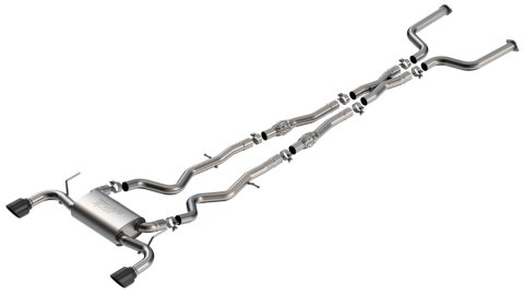 Borla 16-24 Infinity Q50 (Auto V6) S Type Cat Back - Black Chrome Tip