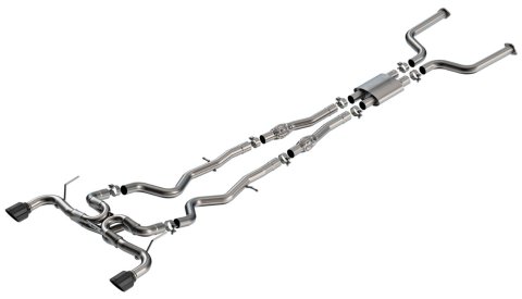 Borla 16-24 Infinity Q50 (Auto V6) ATAK Cat Back - 4.5in Black Chrome Tip