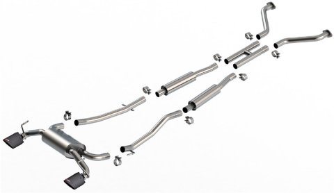 Borla 03-08 Nisan 350Z S Type Catback System - Carbon Fiber Black Anodized Tip thumbnail 1