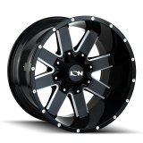 ION Type 141 20x9 / 8x165.1 BP / 0mm Offset / 130.8mm Hub Gloss Black Milled Wheel thumbnail 2