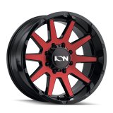 ION Type 143 20x9 / 8x170 BP / 18mm Offset / 125.2mm Hub Gloss Black/Red Machined Wheel thumbnail 1