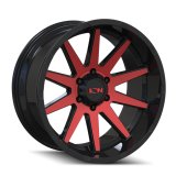 ION Type 143 20x9 / 8x170 BP / 18mm Offset / 125.2mm Hub Gloss Black/Red Machined Wheel thumbnail 2