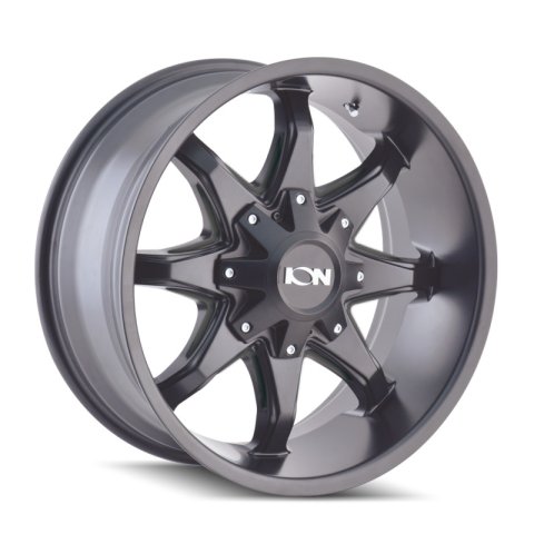 ION Type 181 17x9 / 5x114.3 BP / -12mm Offset / 87mm Hub Satin Black/Milled Spokes Wheel thumbnail 1