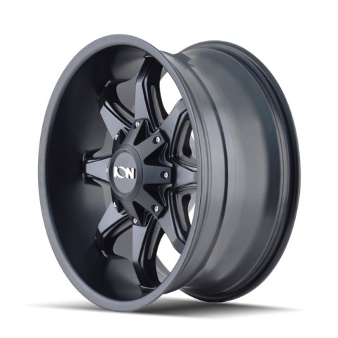ION Type 181 17x9 / 5x114.3 BP / -12mm Offset / 87mm Hub Satin Black/Milled Spokes Wheel thumbnail 2