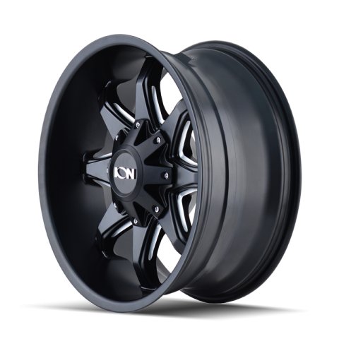 ION Type 181 17x9 / 5x114.3 BP / -12mm Offset / 87mm Hub Satin Black/Milled Spokes Wheel thumbnail 4