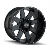 ION 141 17x9 / 8x165.1 BP / -12mm Offset / 130.8mm Hub Gloss Black Milled Wheel thumbnail 1