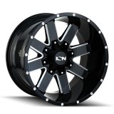 ION 141 20x9 / 6x135/139.7 BP / -12mm Offset / 106mm Hub Gloss Black Milled Wheel thumbnail 2