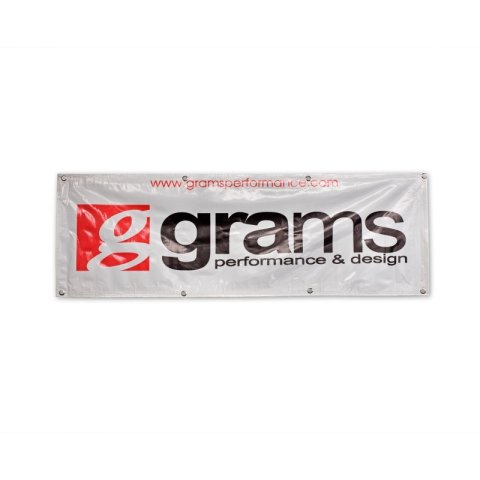 Grams Performance 60in x 20in Vinyl Shop Banner - Silver thumbnail 1