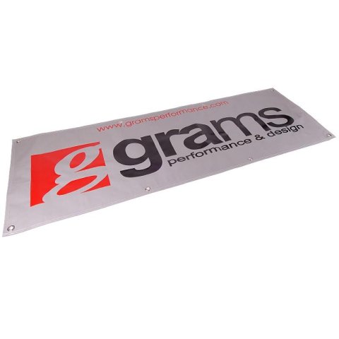 Grams Performance 60in x 20in Vinyl Shop Banner - Silver thumbnail 5