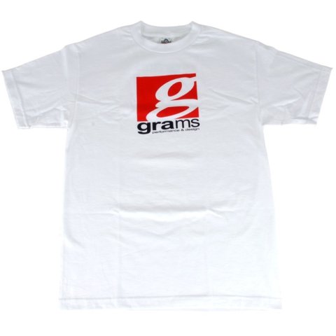 Grams Performance and Design Logo White T-Shirt - L thumbnail 1