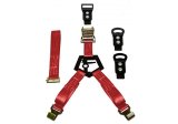 N-Fab Bed Mounted Rapid Tire Strap Universal - Gloss Black - Red Strap thumbnail 1