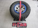 N-Fab Bed Mounted Rapid Tire Strap Universal - Gloss Black - Red Strap thumbnail 5