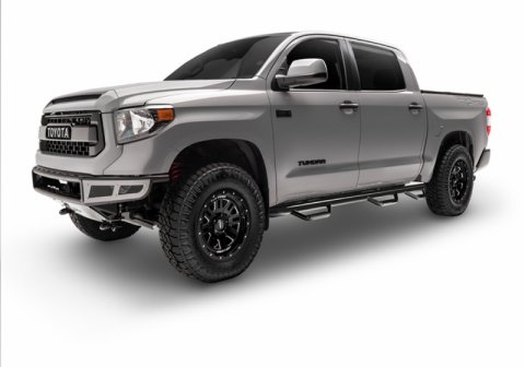 N-Fab Nerf Step 01-06 Chevy-GMC 1500/2500/3500 Crew Cab 8ft Bed - Gloss Black - Bed Access - 3in thumbnail 5