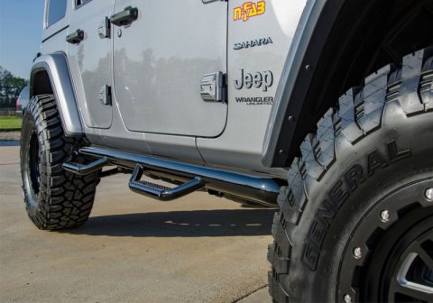 N-Fab Nerf Step 2018 Jeep Wrangler JL SUV 4 Door- Gloss Black - W2W - 3in thumbnail 1
