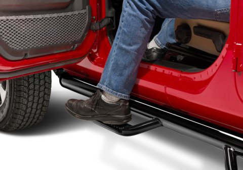 N-Fab Nerf Step 2018 Jeep Wrangler JL SUV 4 Door- Gloss Black - W2W - 3in thumbnail 2