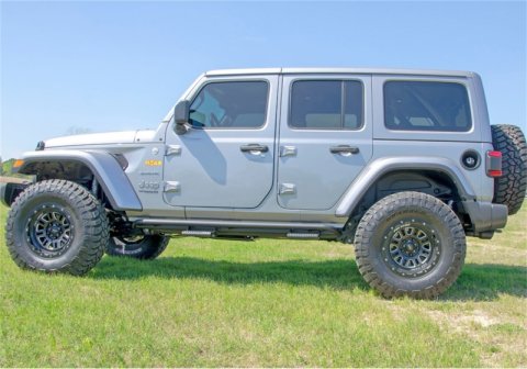 N-Fab RKR Rails 2018 Jeep Wrangler JL 4 Door Dab Length - Gloss Black - 1.75in thumbnail 3