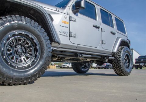 N-Fab RKR Rails 2018 Jeep Wrangler JL 4 Door Dab Length - Gloss Black - 1.75in thumbnail 4