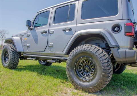 N-Fab RKR Rails 2018 Jeep Wrangler JL 4 Door Dab Length - Gloss Black - 1.75in thumbnail 5
