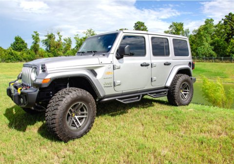 N-Fab Podium LG 2018 Jeep Wrangler JL 4DR SUV - Full Length - Tex. Black - 3in thumbnail 4