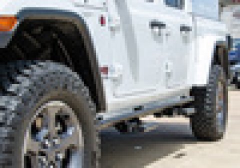N-Fab RKR Step System 2019 Jeep Wrangler JT 4 Door Truck Full Length - Tex. Black - 1.75in thumbnail 1