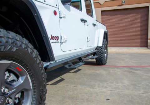 N-Fab Predator Pro Step System 2019 Jeep Wrangler JT 4DR Truck Full Length - Tex. Black thumbnail 7