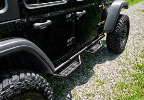N-Fab RS Nerf Step 07-18 Jeep Wrangler JK 4DR - Full Length - Tex. Black thumbnail 5