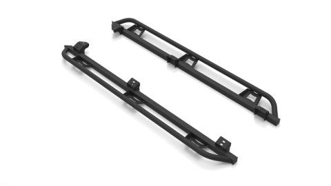 N-Fab Trail Slider Steps 16-20 Toyota Tacoma Crew Cab All Beds - SRW - Textured Black thumbnail 1