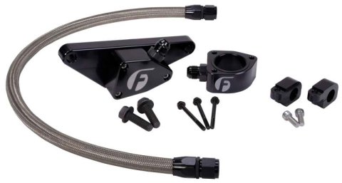 Fleece Performance 03-07 Manual Transmission Cummins Coolant Bypass Kit w/ SS Braided Line thumbnail 1