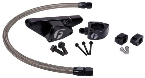 Fleece Performance 03-07 Manual Transmission Cummins Coolant Bypass Kit w/ SS Braided Line thumbnail 2