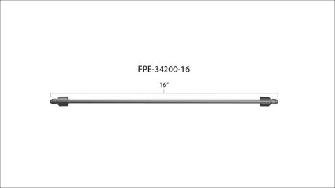 Fleece Performance 16in High Pressure Fuel Line (8mm x 3.5mm Line, M14x1.5 Nuts) thumbnail 1