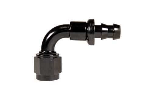 Fleece Performance Universal -6AN 90Deg to Hose Barb - Black