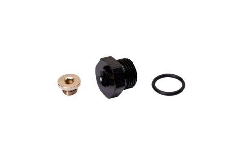 Fleece Performance Universal 3/4-16in O-Ring to 1/8in NPT Adapter w/1/8in NPT Plug thumbnail 1