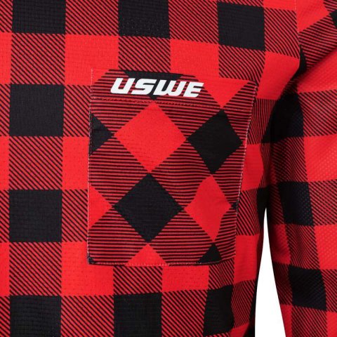 USWE Flannel Long Sleeve Lightweight Off-Road Jersey Flame Red - 2XL thumbnail 2