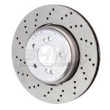 SHW 08-13 BMW M3 4.0L Left Rear Cross-Drilled Lightweight Brake Rotor (34212283803) thumbnail 1