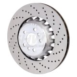 SHW 2020 BMW X5 M 4.4L Right Rear Cross-Drilled Lightweight Brake Rotor (34208074286) thumbnail 1