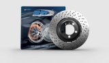 SHW 14-19 Porsche 911 Turbo 3.8L w/o Ceramics Left Front Drilled-Dimpled LW Brake Rotor (9P1615301K) thumbnail 2
