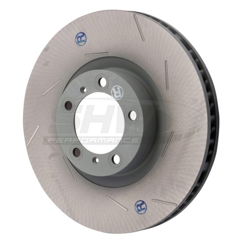 SHW 11-16 Porsche Panamera 4 3.6L w/o Ceramics Right Front Slotted Monobloc Brake Rotor (298615302B) thumbnail 1